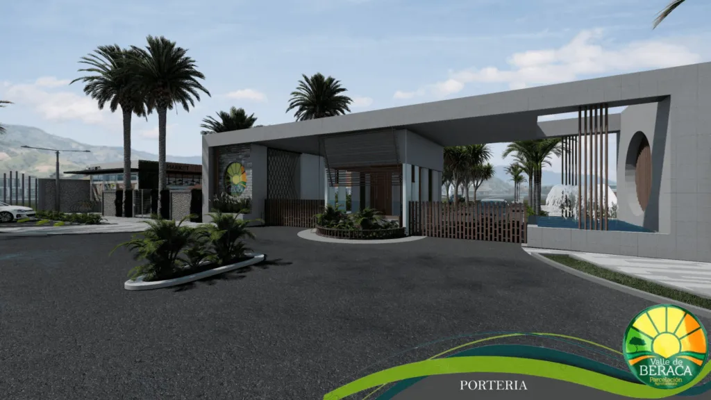 Render de zonas comunes en Valle de Beraca