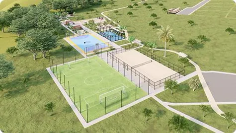 Canchas y zona deportiva