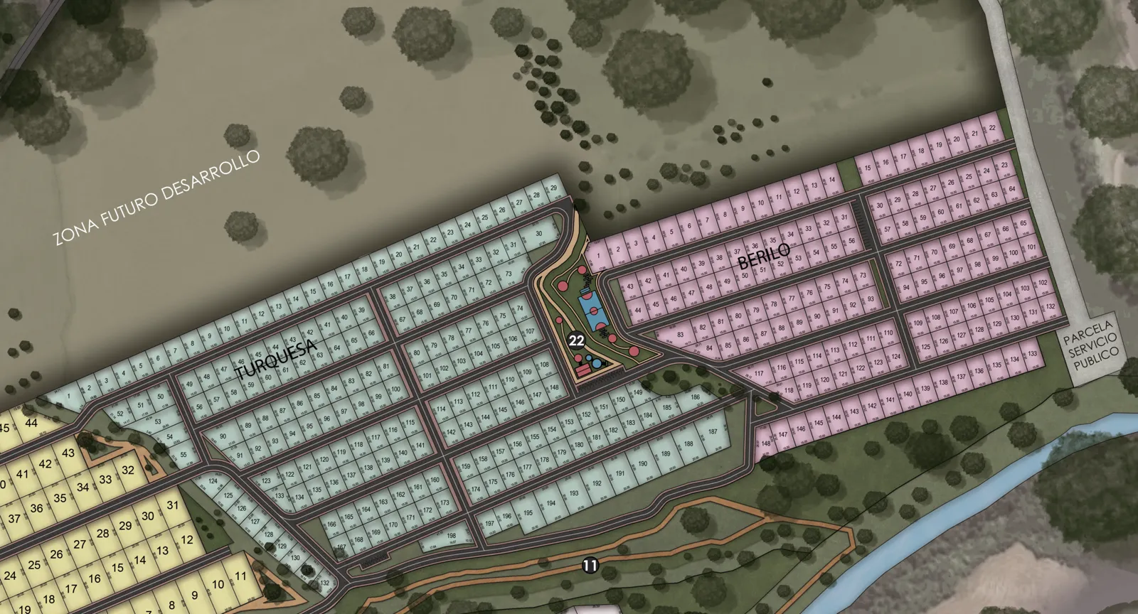 Plano de lotes de 300 m²